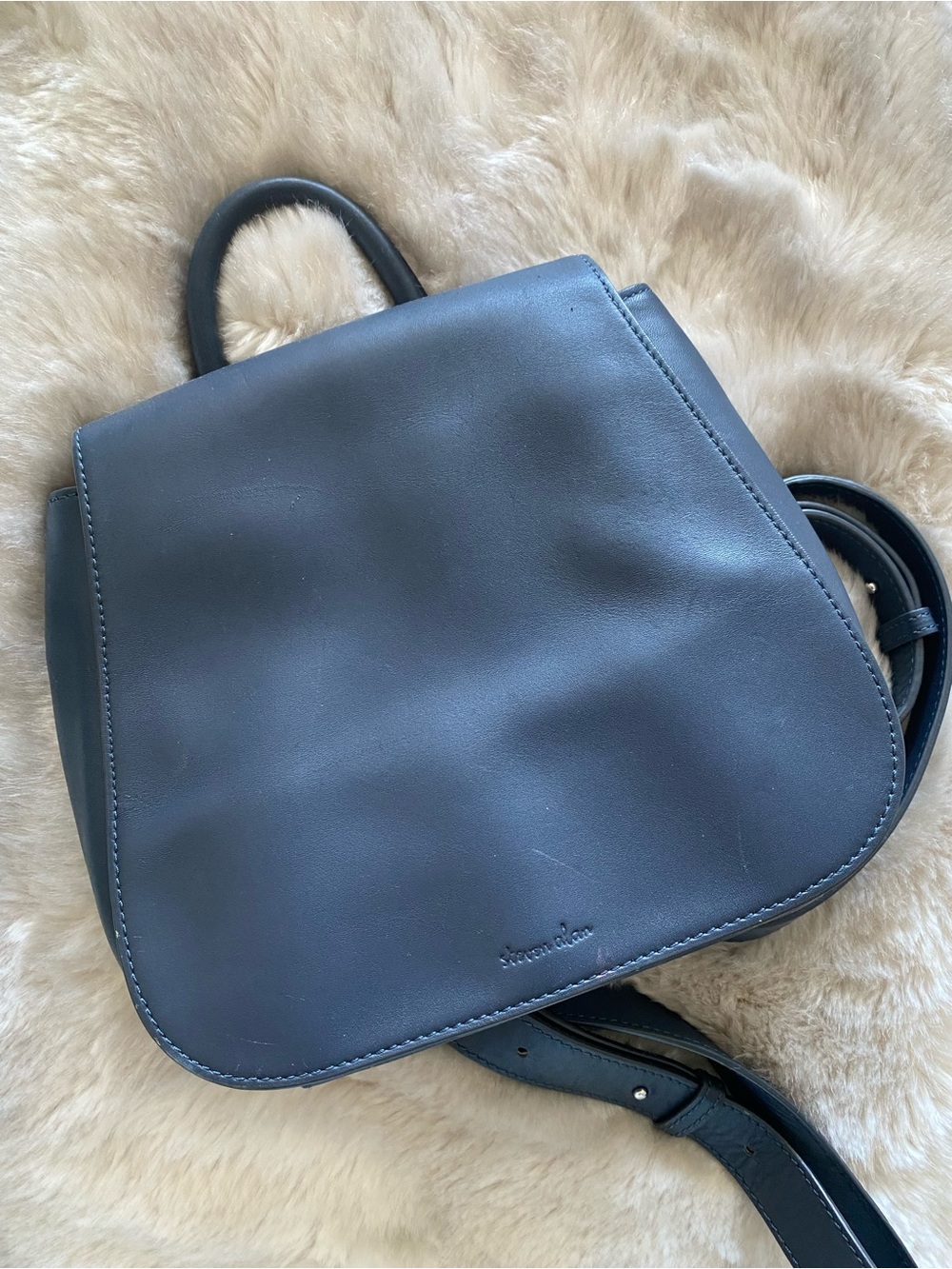 Steven Alan Blue  Leather mini backpack